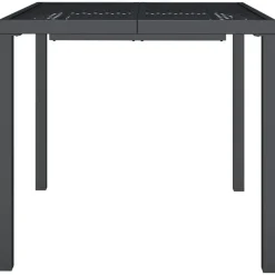 vidaXL - Tuintafel - Antraciet - Staal - 80 x 80 x 72 cm