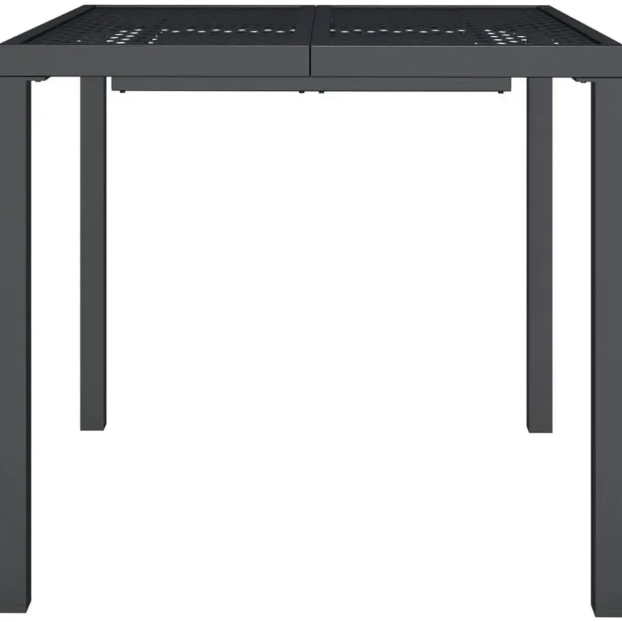 vidaXL - Tuintafel - Antraciet - Staal - 80 x 80 x 72 cm