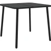 Tuintafels-vidaXL - Tuintafel - Antraciet - Staal - 80 x 80 x 71 cm