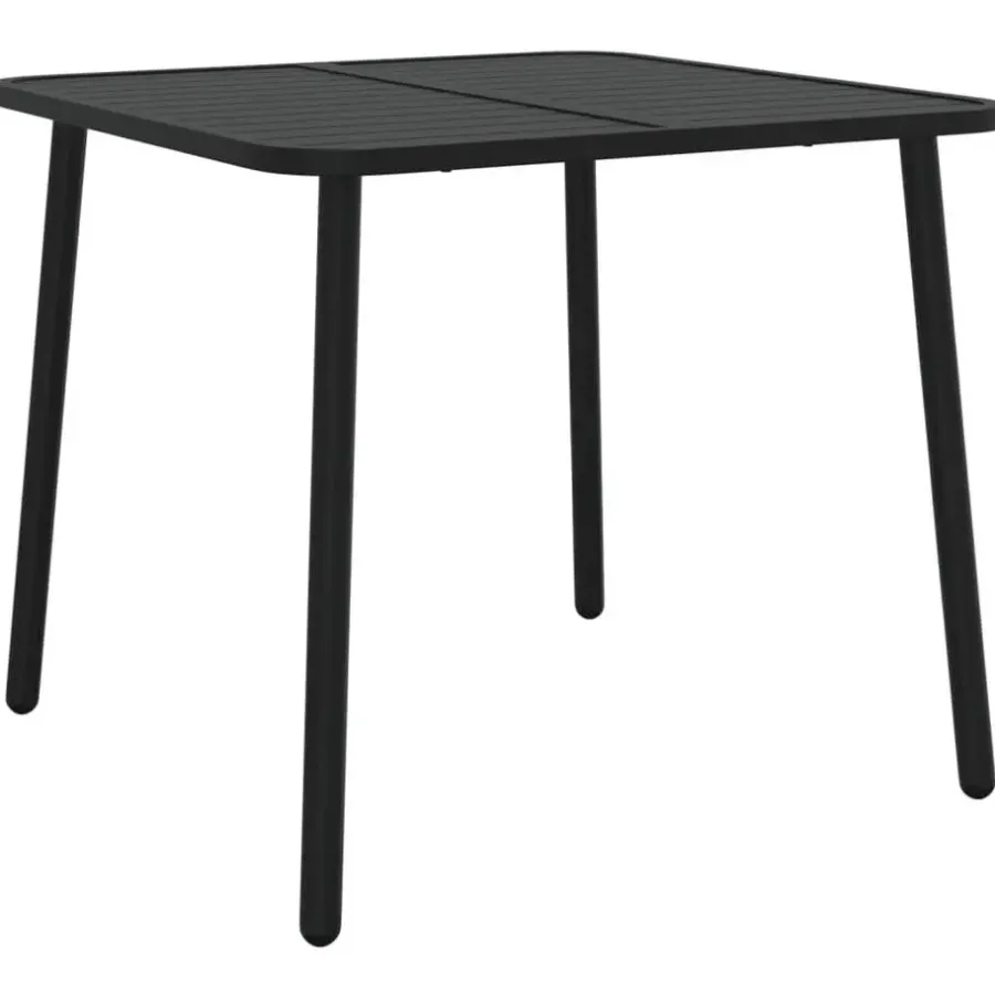 Tuintafels-vidaXL - Tuintafel - Antraciet - Staal - 80 x 80 x 71 cm