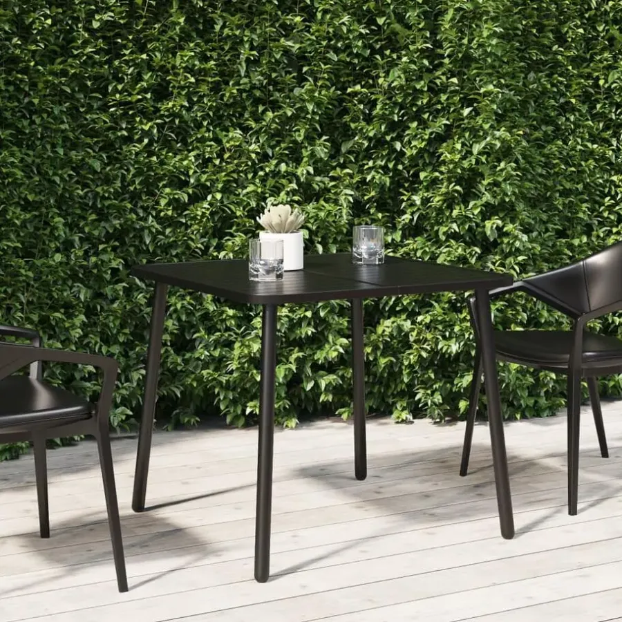 Tuintafels-vidaXL - Tuintafel - Antraciet - Staal - 80 x 80 x 71 cm