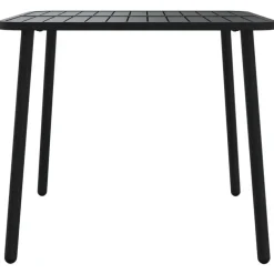 Tuintafels-vidaXL - Tuintafel - Antraciet - Staal - 80 x 80 x 71 cm