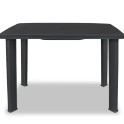 vidaXL - Tuintafel - Antraciet - Kunststof - 101 x 68 x 72 cm