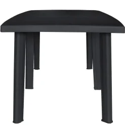 vidaXL - Tuintafel - Antraciet - Kunststof