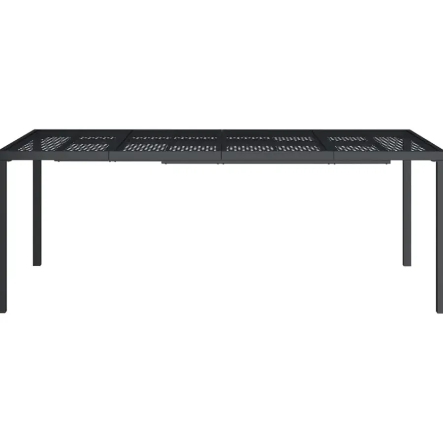 Tuintafels-vidaXL - Tuintafel - Antraciet - Staal - 200 x 100 x 72 cm