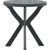 vidaXL - Tuintafel - Antraciet - Kunststof