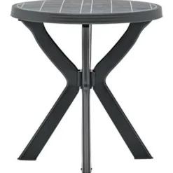 vidaXL - Tuintafel - Antraciet - Kunststof
