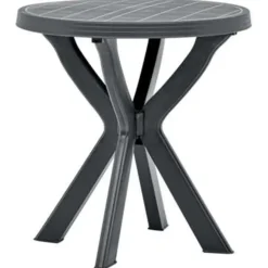 vidaXL - Tuintafel - Antraciet - Kunststof