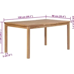 Tuintafels-vidaXL - tuintafel - Bruin - Hout - 150 x 90 x 77 cm