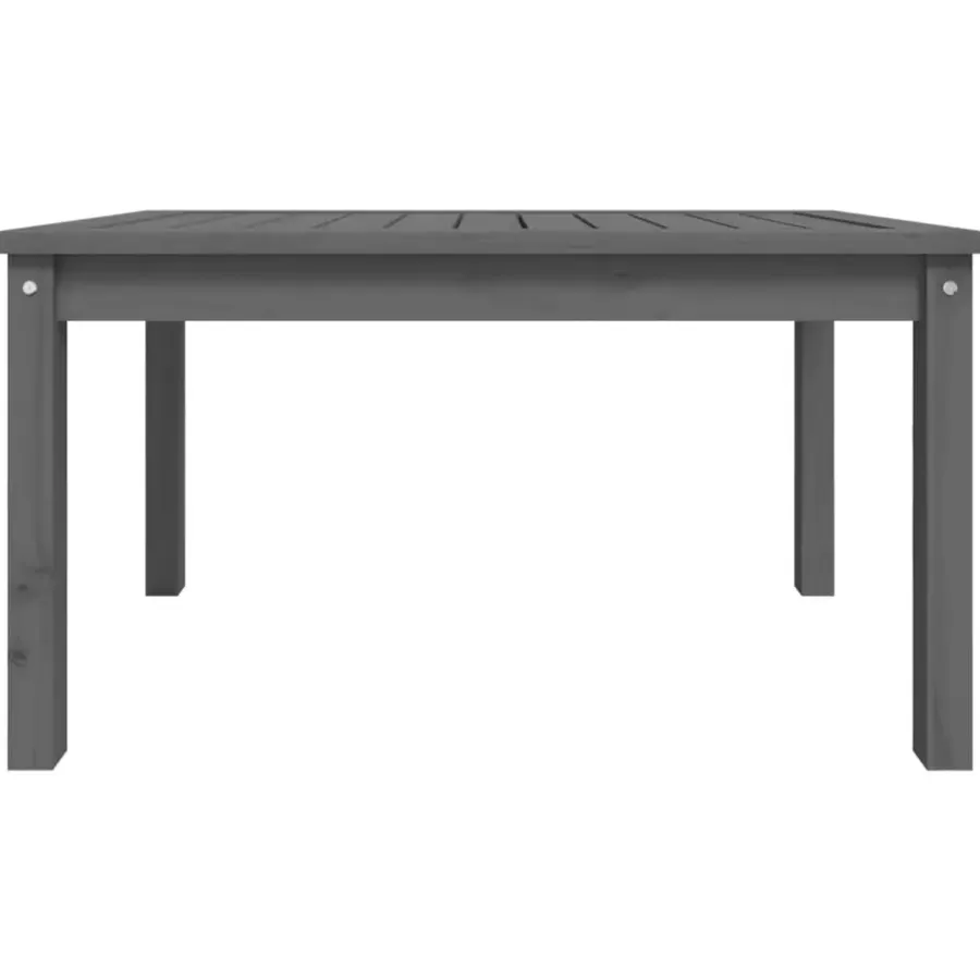 vidaXL - Tuintafel - Grijs - Massief grenenhout - 82.5 x 50.5 x 45 cm