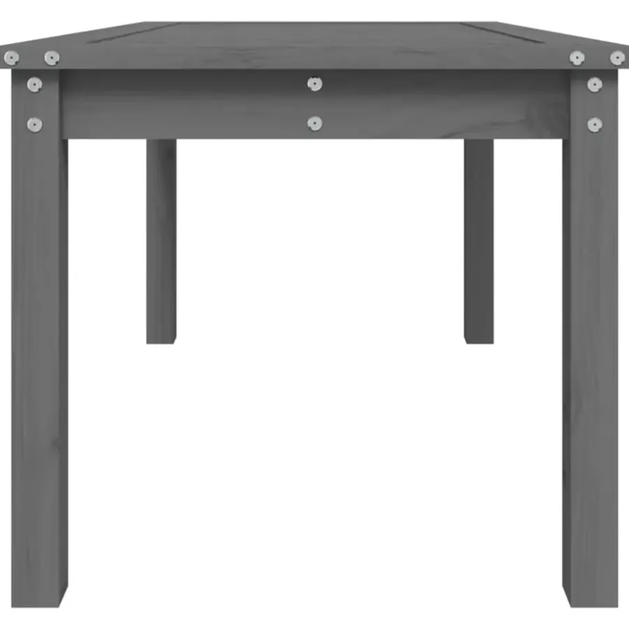 vidaXL - Tuintafel - Grijs - Massief grenenhout - 82.5 x 50.5 x 45 cm