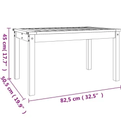 vidaXL - Tuintafel - Grijs - Massief grenenhout - 82.5 x 50.5 x 45 cm