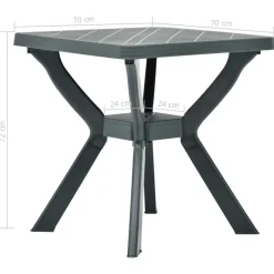 vidaXL - Tuintafel - Groen - Kunststof