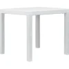 Tuintafels-vidaXL - Tuintafel - Wit - Kunststof - 79 x 79 x 72 cm