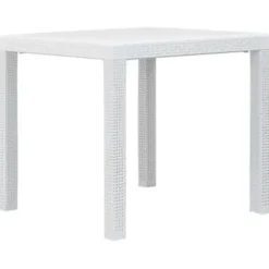 Tuintafels-vidaXL - Tuintafel - Wit - Kunststof - 79 x 79 x 72 cm