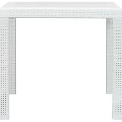 Tuintafels-vidaXL - Tuintafel - Wit - Kunststof - 79 x 79 x 72 cm