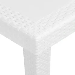 Tuintafels-vidaXL - Tuintafel - Wit - Kunststof - 79 x 79 x 72 cm