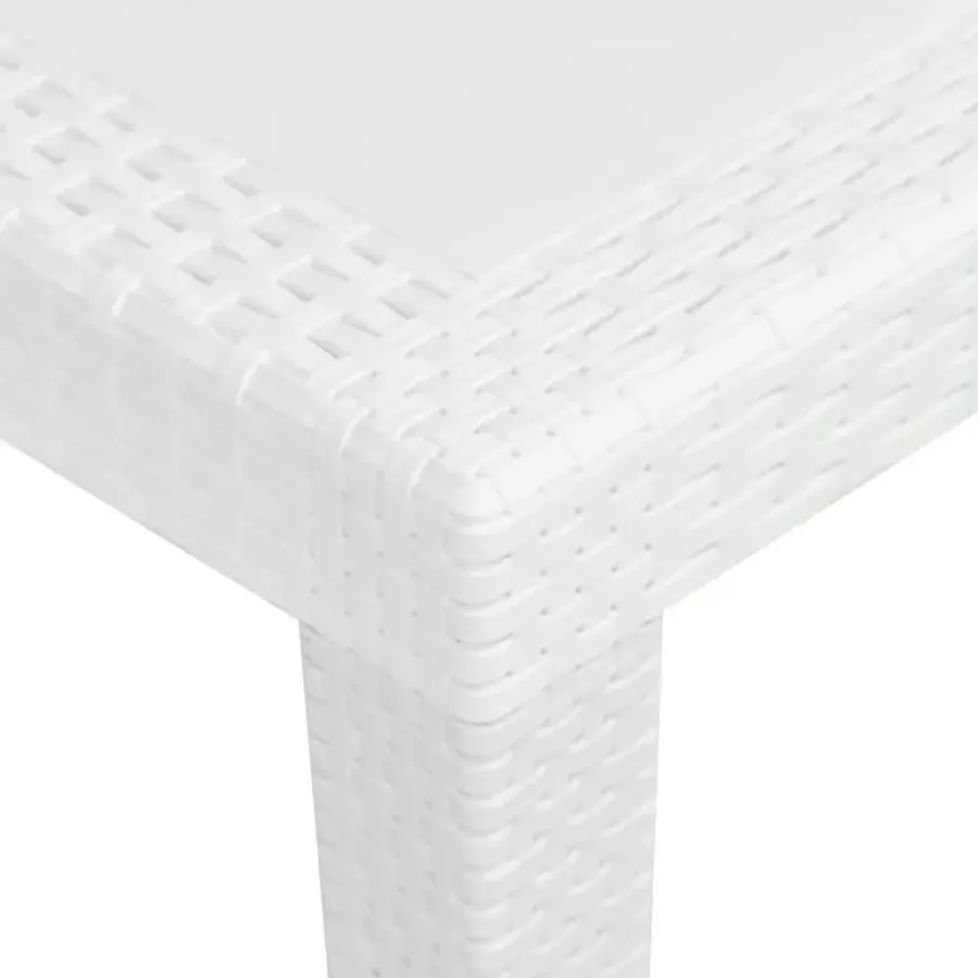 Tuintafels-vidaXL - Tuintafel - Wit - Kunststof - 79 x 79 x 72 cm