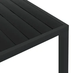 Tuintafels-vidaXL - Tuintafel - Zwart - WPC - 185 x 90 x 74 cm