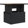 vidaXL - Tuintafel - Zwart - Poly rattan en acaciahout - 100x55x73 cm