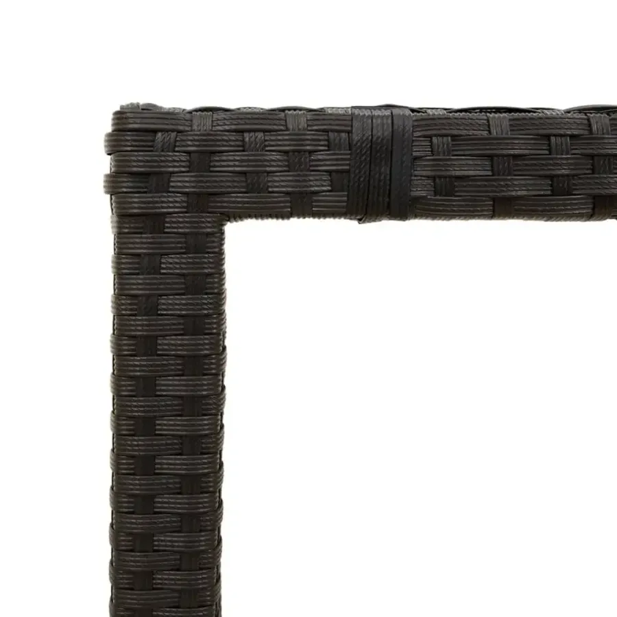 Tuintafels-vidaXL - Tuintafel - Zwart - Poly rattan - 150 x 90 x 75 cm