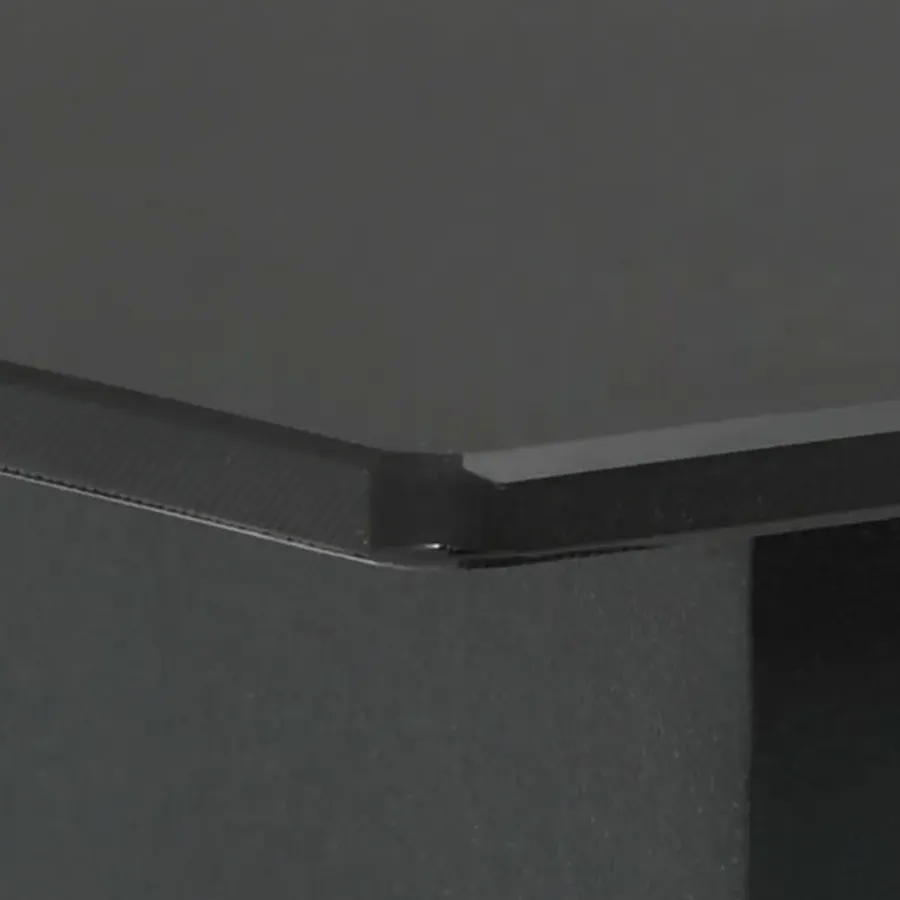 vidaXL - Tuintafel - Zwart - Staal en glas - 80 x 80 x 74 cm