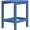 Tuintafels-vidaXL - Tuintafel Adirondack - Vierkant - Aquablauw - HDPE - 38x38x46 cm