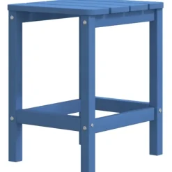 Tuintafels-vidaXL - Tuintafel Adirondack - Vierkant - Aquablauw - HDPE - 38x38x46 cm