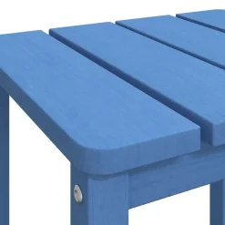 Tuintafels-vidaXL - Tuintafel Adirondack - Vierkant - Aquablauw - HDPE - 38x38x46 cm
