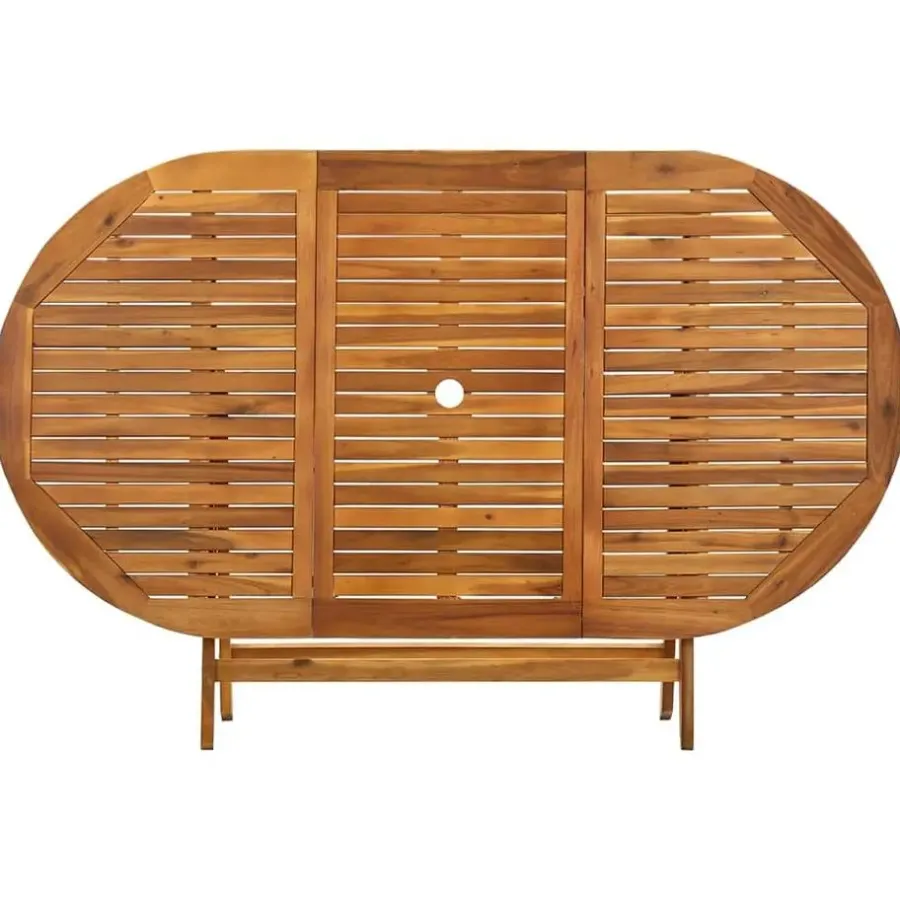 vidaXL - Tuintafel inklapbaar - Bruin - Massief acaciahout - 160 x 85 x 75 cm