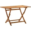 vidaXL - Tuintafel inklapbaar - Bruin -Massief acaciahout - 120 x 70 x 75 cm