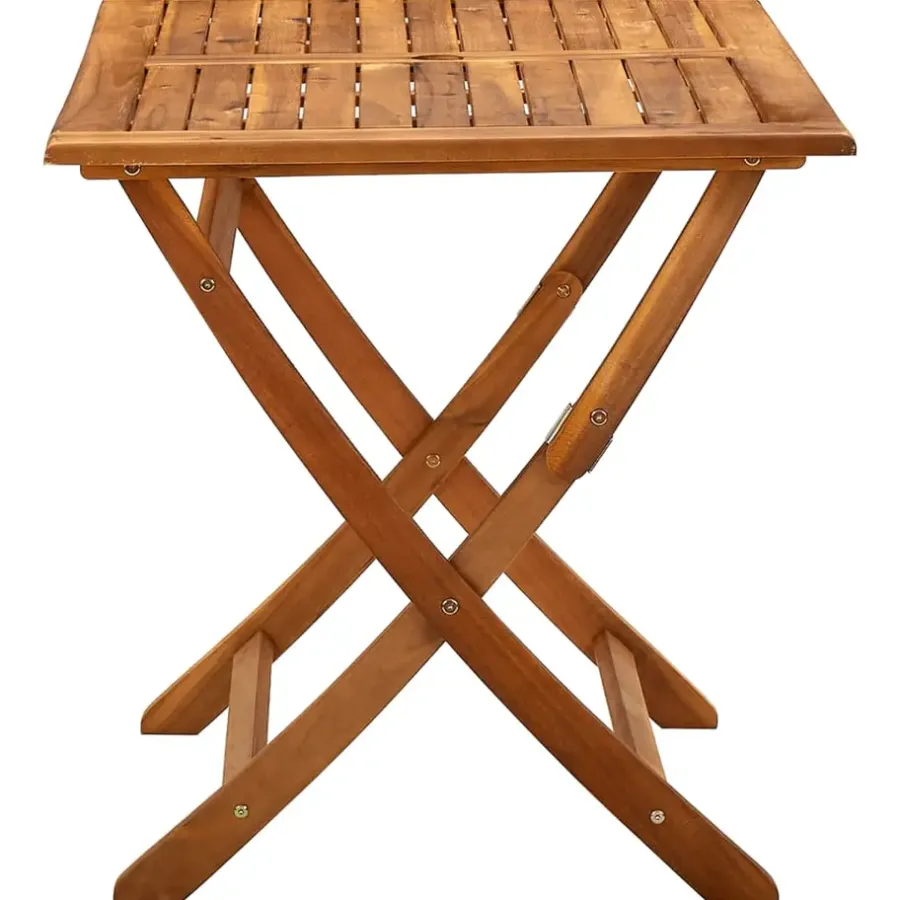 vidaXL - Tuintafel inklapbaar - Bruin -Massief acaciahout - 120 x 70 x 75 cm