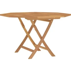 Tuintafels-vidaXL - Tuintafel inklapbaar - Bruin - Massief teakhout - 110x110x75 cm