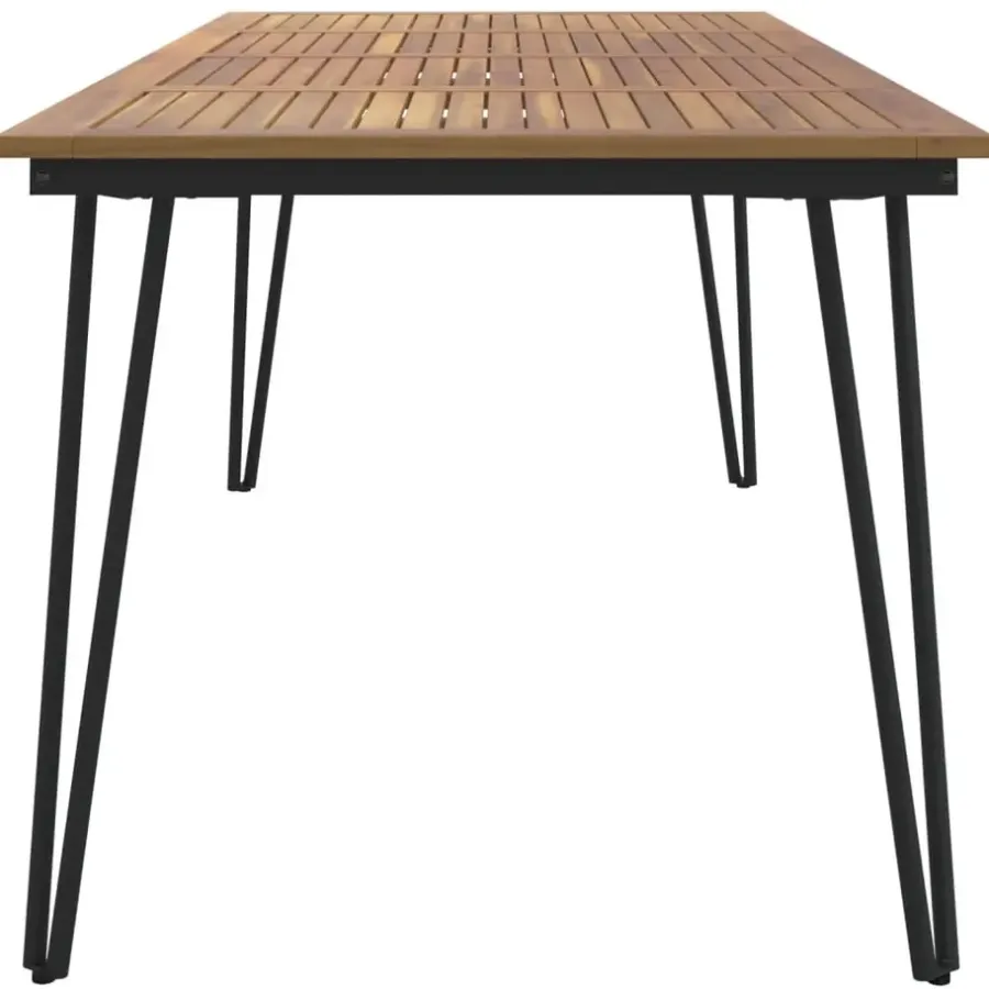 vidaXL - Tuintafel met haarspeldpoten - Bruin - Hout - 180 x 90 x 75 cm