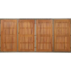 Tuintafels-vidaXL - Tuintafel Met Houten Blad - Grijs - Poly rattan - 190 x 90 x 75 cm