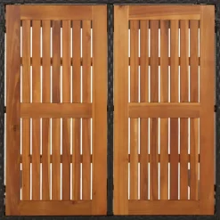 Tuintafels-vidaXL - Tuintafel Met Houten Blad - Zwart - Poly rattan - 90 x 90 x 75 cm