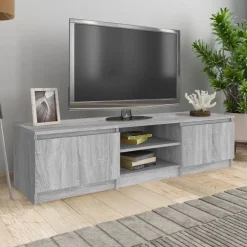 Tv Meubels-vidaXL - Tv-kast - Grijs - Bewerkt hout