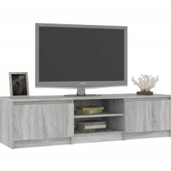 Tv Meubels-vidaXL - Tv-kast - Grijs - Bewerkt hout