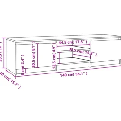 Tv Meubels-vidaXL - Tv-kast - Grijs - Bewerkt hout