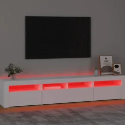 vidaXL - Tv-kast - Wit - Bewerkt hout