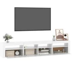vidaXL - Tv-kast - Wit - Bewerkt hout