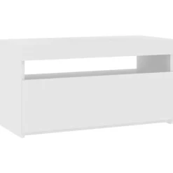 Tv Meubels-vidaXL - Tv-kast - Wit - Bewerkt hout