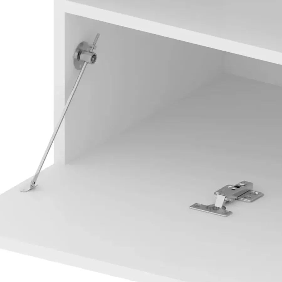 Tv Meubels-vidaXL - Tv-kast - Wit - Bewerkt hout