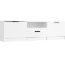 vidaXL - Tv-kast - Wit - Bewerkt hout