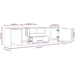 vidaXL - Tv-kast - Wit - Bewerkt hout