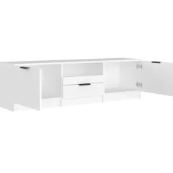 vidaXL - Tv-kast - Wit - Bewerkt hout
