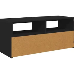 vidaXL - Tv-kast - Zwart - Bewerkt hout