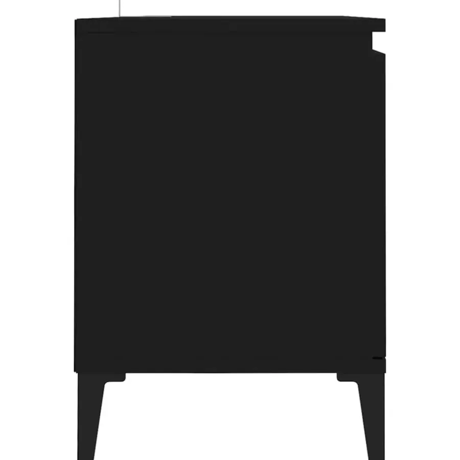 Tv Meubels-vidaXL - Tv-kast - Zwart - Bewerkt hout