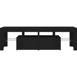 vidaXL - Tv-kast - Zwart - Bewerkt hout