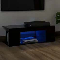 Tv Meubels-vidaXL - Tv-kast - Zwart - Bewerkt hout